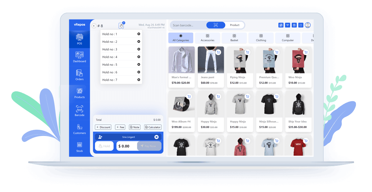 Customer in the Queue/Hold Cart