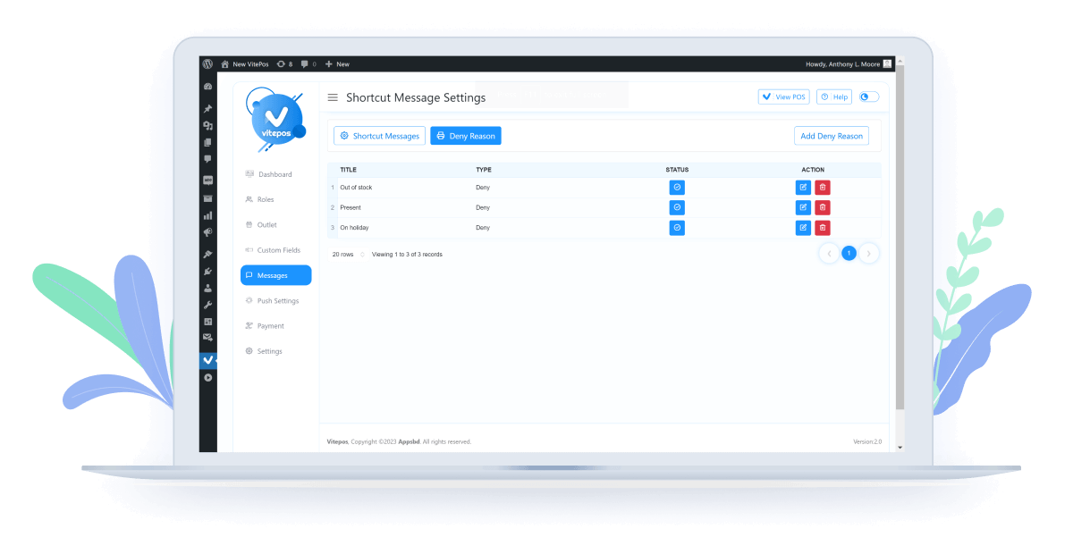 Deny Reason Messages
