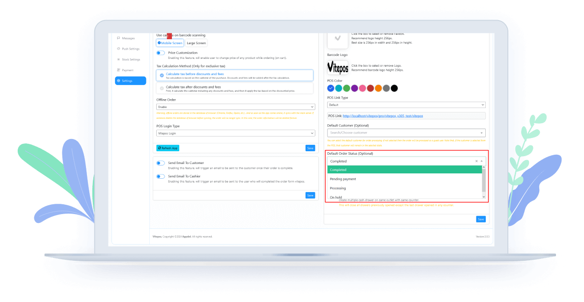 Default Order Status 