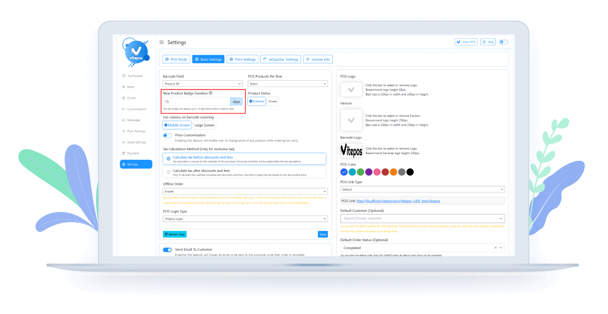 Set the new product batch duration